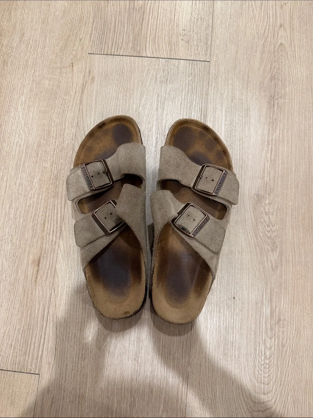 Birkenstock women’s  Arizona Suede Sandals - Taupe